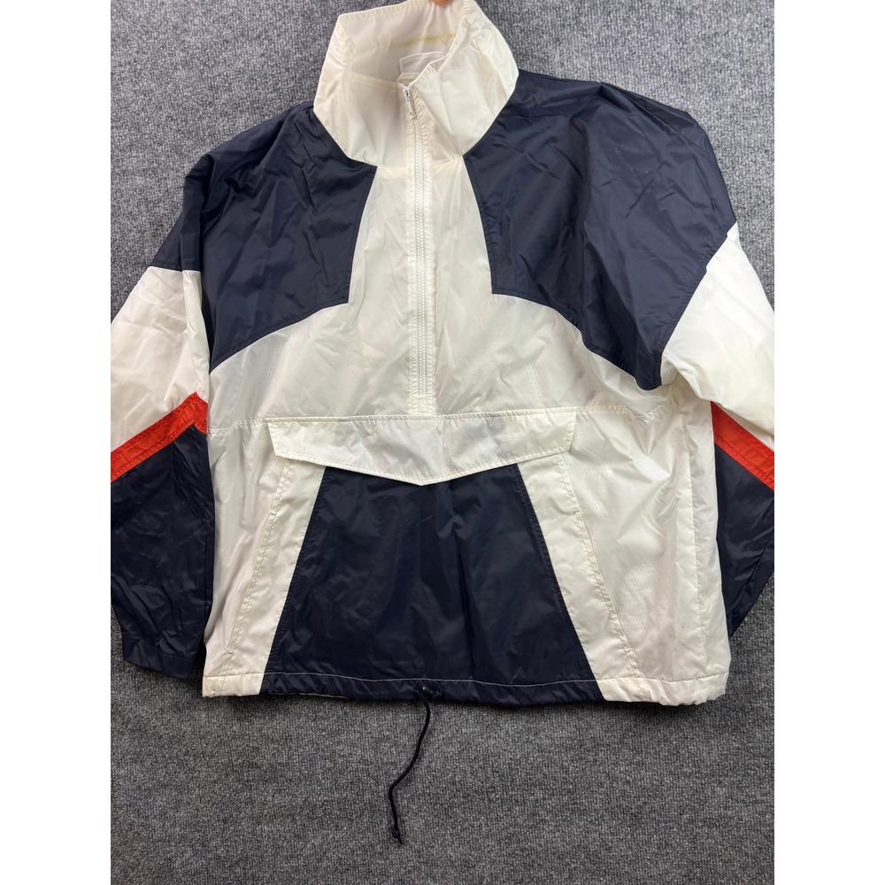 USA Olympic Windbreaker Men Large White Navy Red‎ Half Zip Pullover Vintage